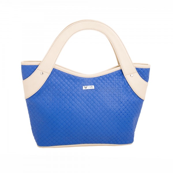 Beau Design Stylish Royal Blue Imported PU Leather Casual Handbag With Double Handle For Women's/Ladies/Girls